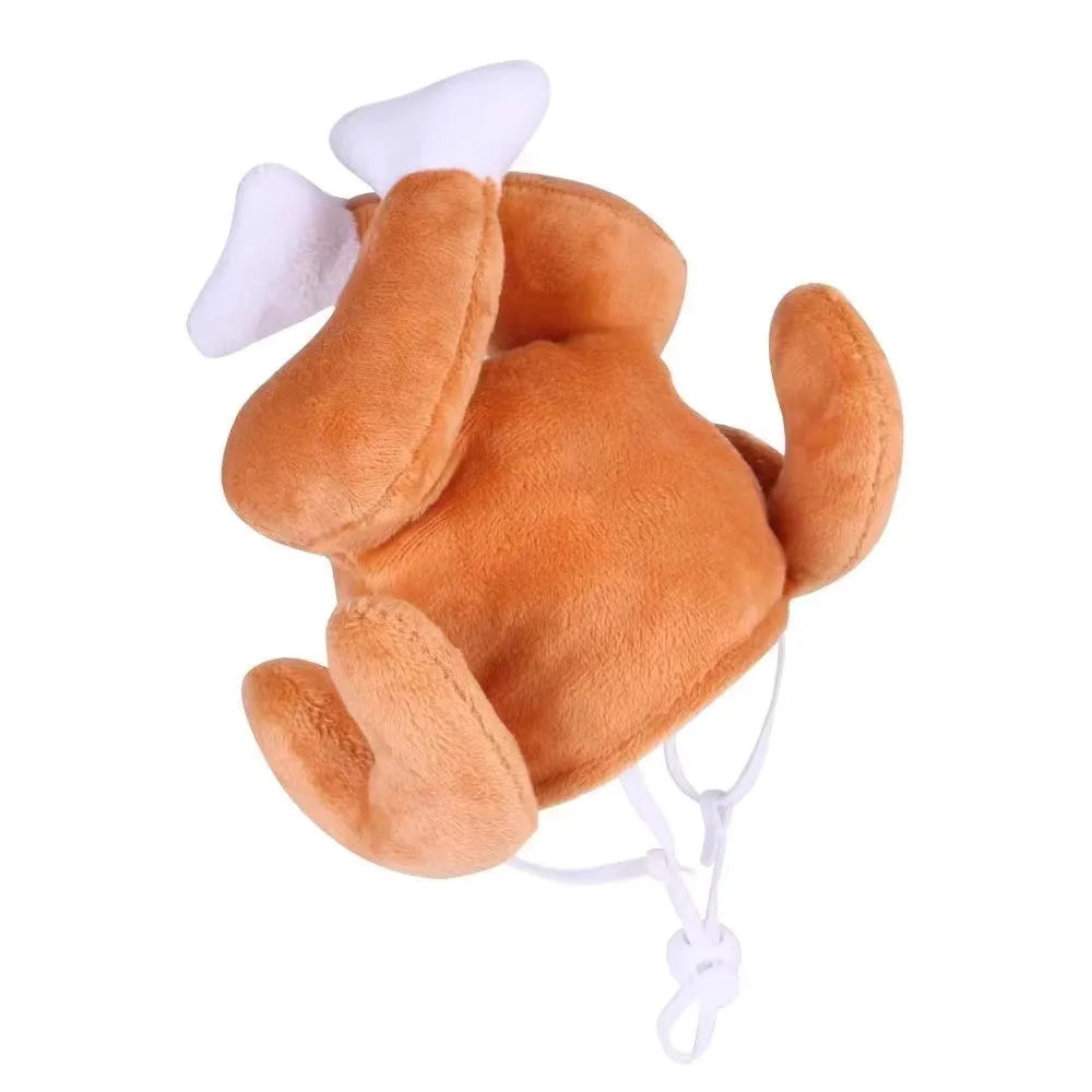 Funny Thanksgiving Turkey Hat For Cat Dog Cartoon Chicken Leg Hat Carnival Turkey Hat Headwear Pet Cosplay