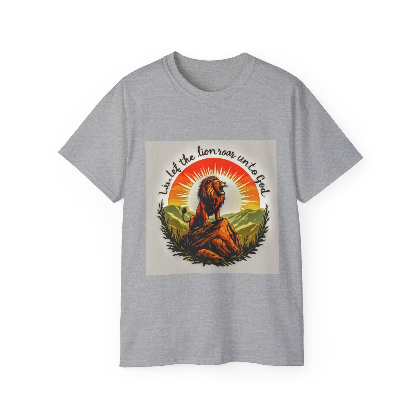 Inspired Lion Graphic Tee, Unisex Cotton Shirt, Boho Style, Nature Lover Gift, Spiritual Apparel, Casual Wear