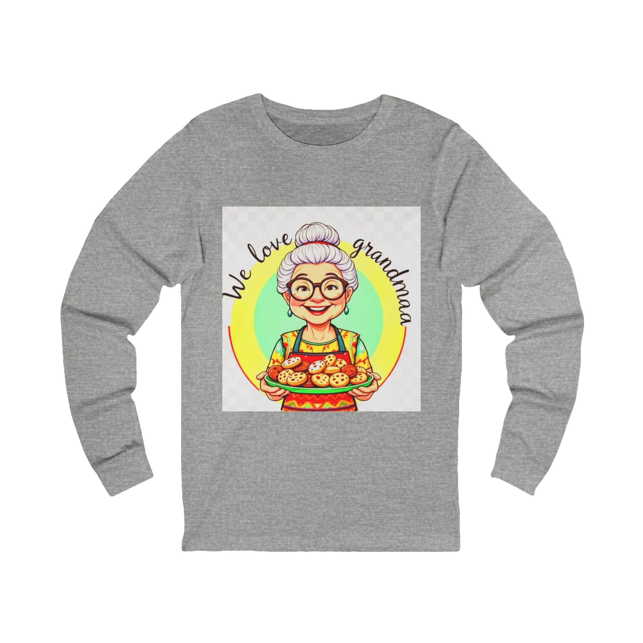 Grandma Love Long Sleeve Tee, Unisex T-Shirt, Gift for Grandma, Family Reunion Apparel, Cute Cooking Shirt, Mother's Day Gift