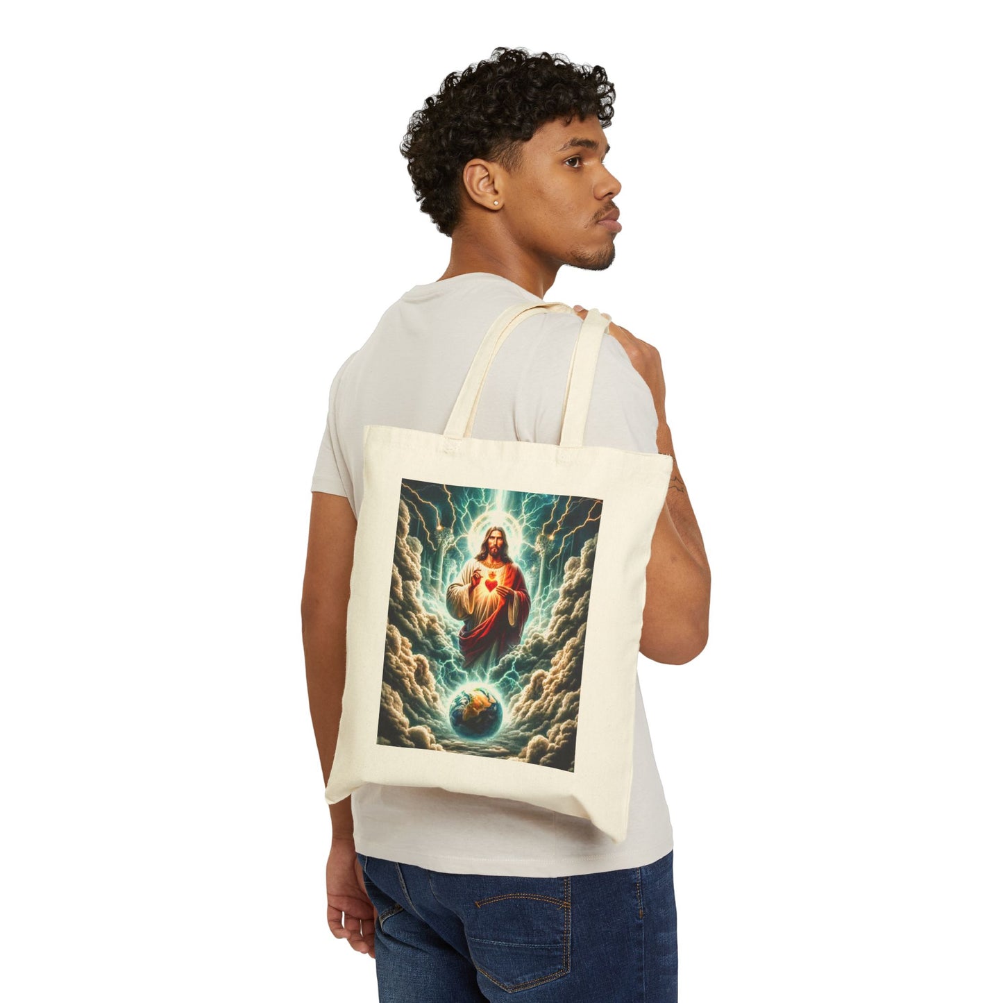 Divine Love Cotton Canvas Tote Bag