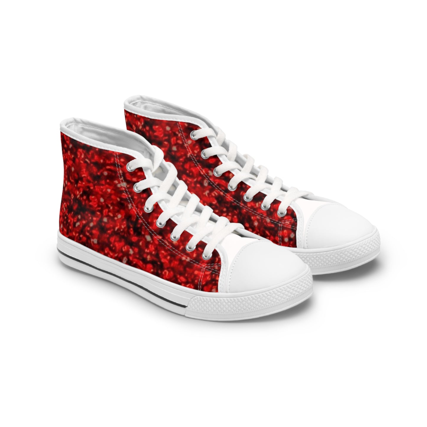 Bold Red High Top Sneakers for Women - Stylish Casual Footwear