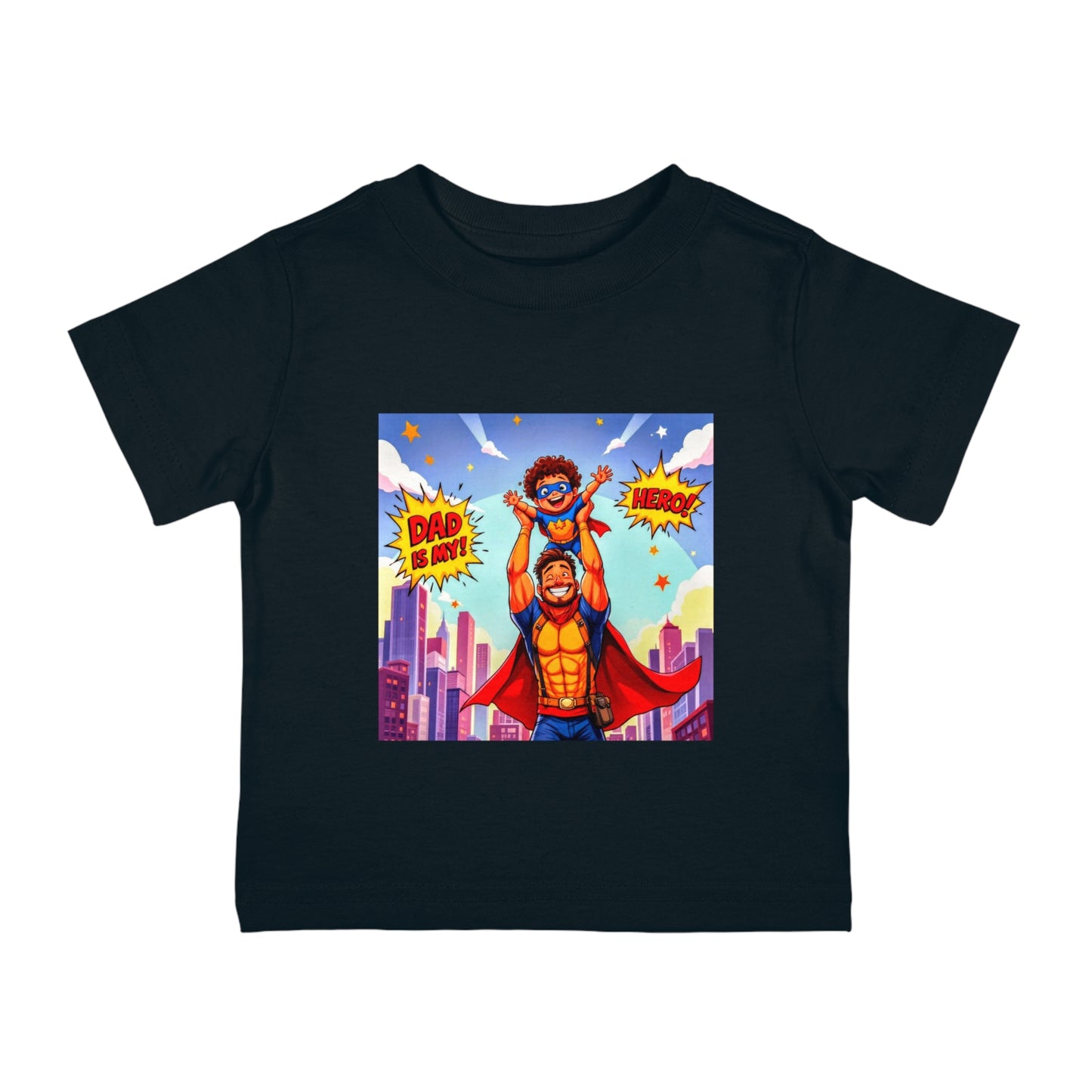 Superhero Dad & Baby Tee, Cute Infant Shirt, Father’s Day Gift, Baby Shower Gift, Family Matching Outfits, Toddler Superhero Tee