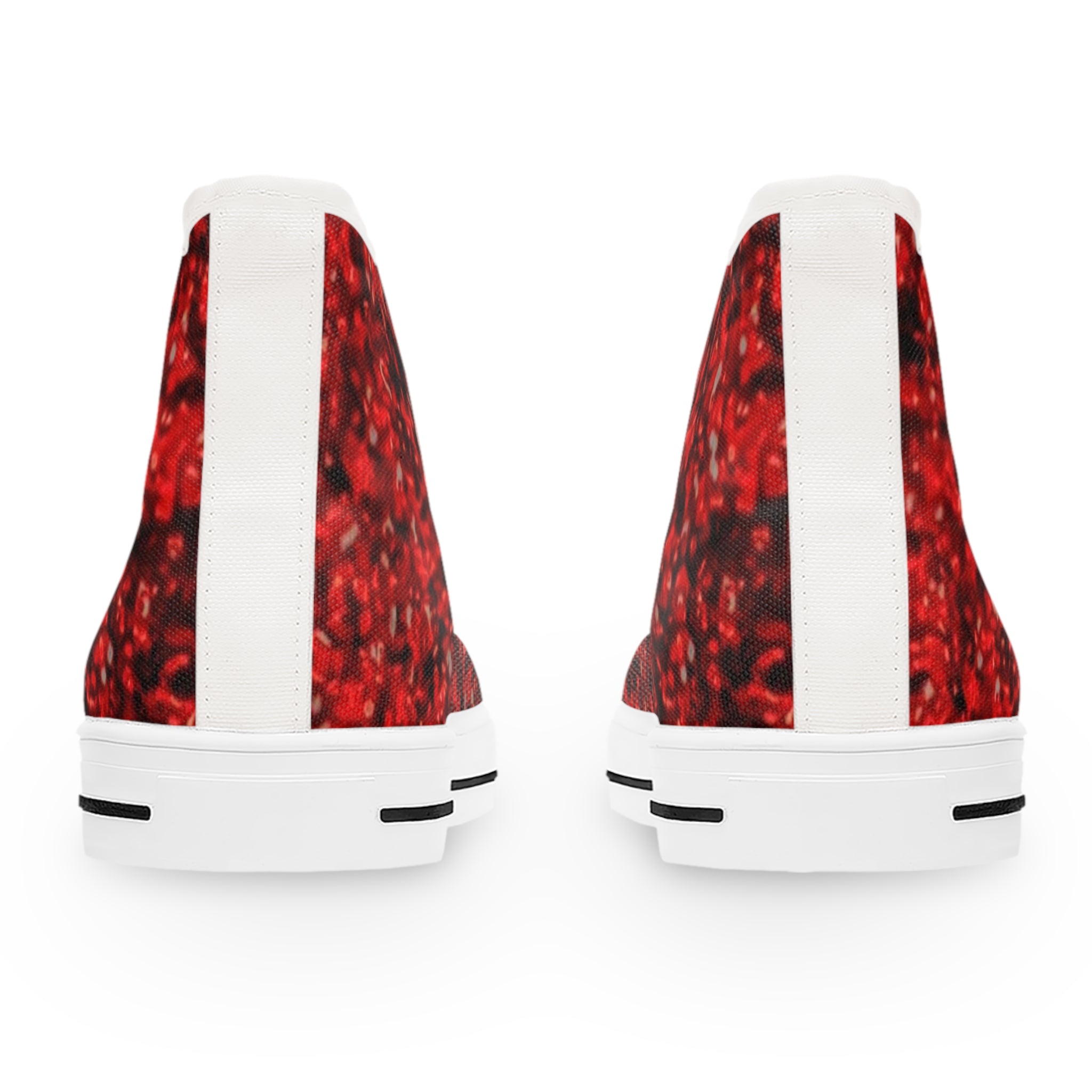 Bold Red High Top Sneakers for Women - Stylish Casual Footwear
