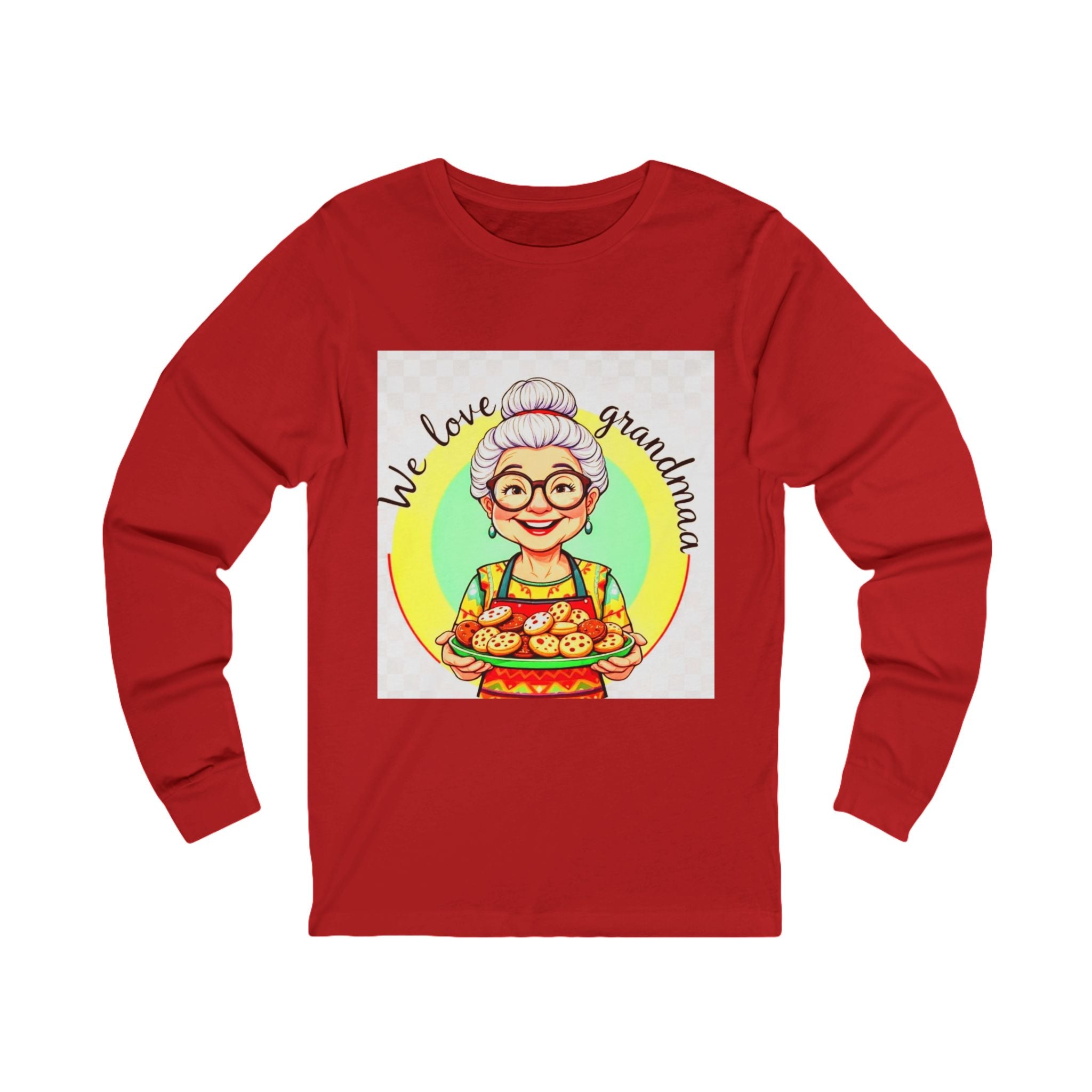 Grandma Love Long Sleeve Tee, Unisex T-Shirt, Gift for Grandma, Family Reunion Apparel, Cute Cooking Shirt, Mother's Day Gift