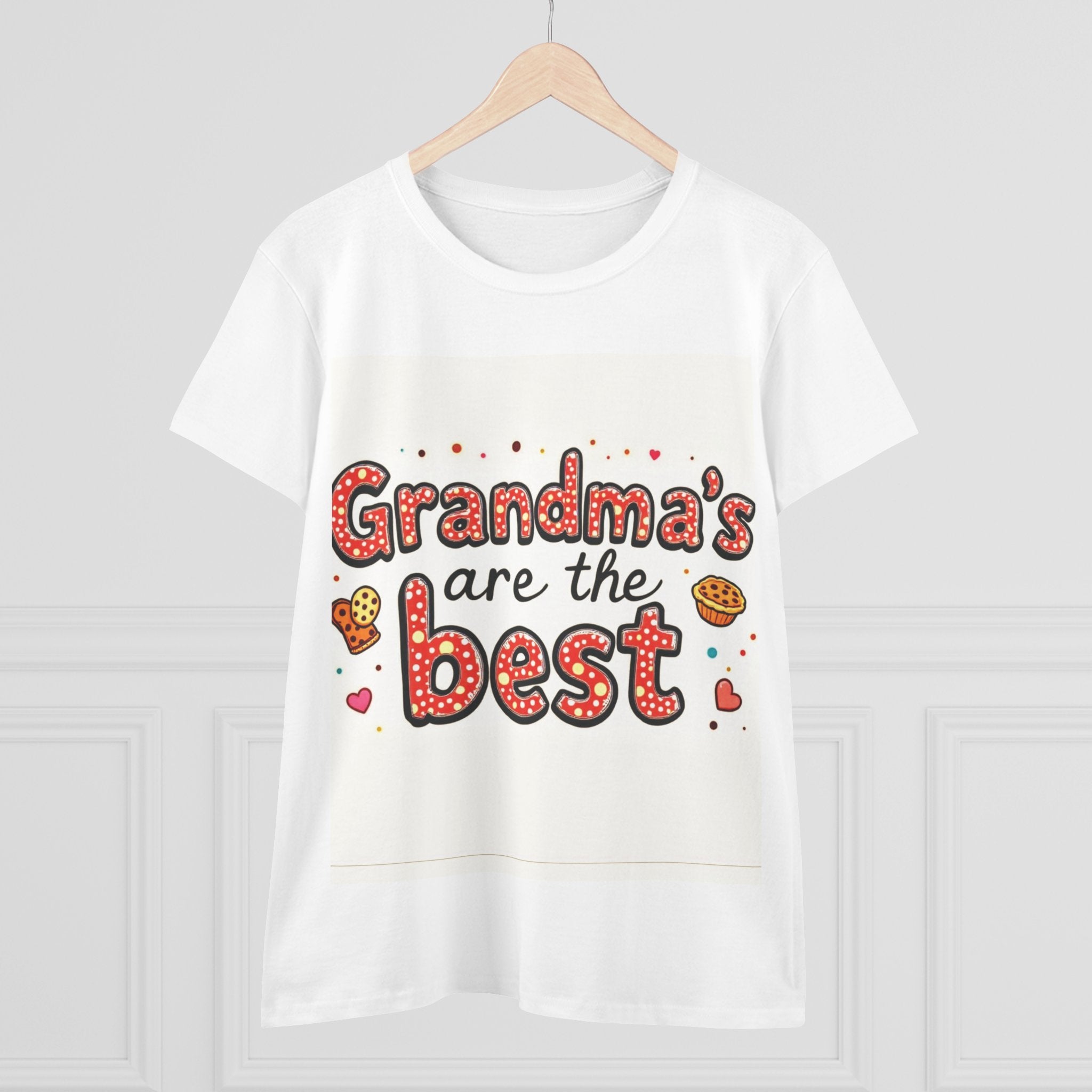 Grandma's Are The Best Cotton Tee | Gift for Grandmothers | Family Reunion Shirt | Fun Casual Wear | Heartfelt Gift