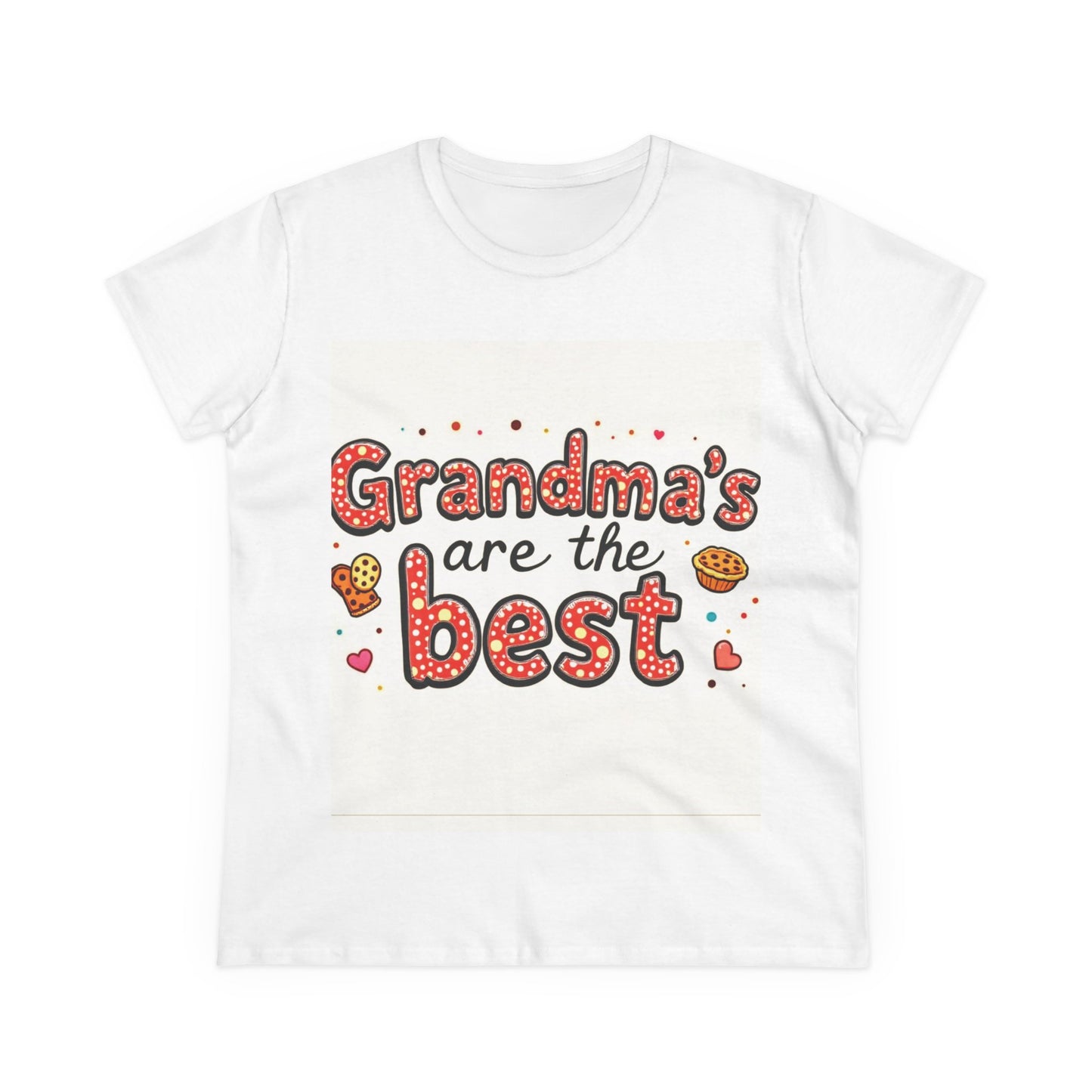 Grandma's Are The Best Cotton Tee | Gift for Grandmothers | Family Reunion Shirt | Fun Casual Wear | Heartfelt Gift