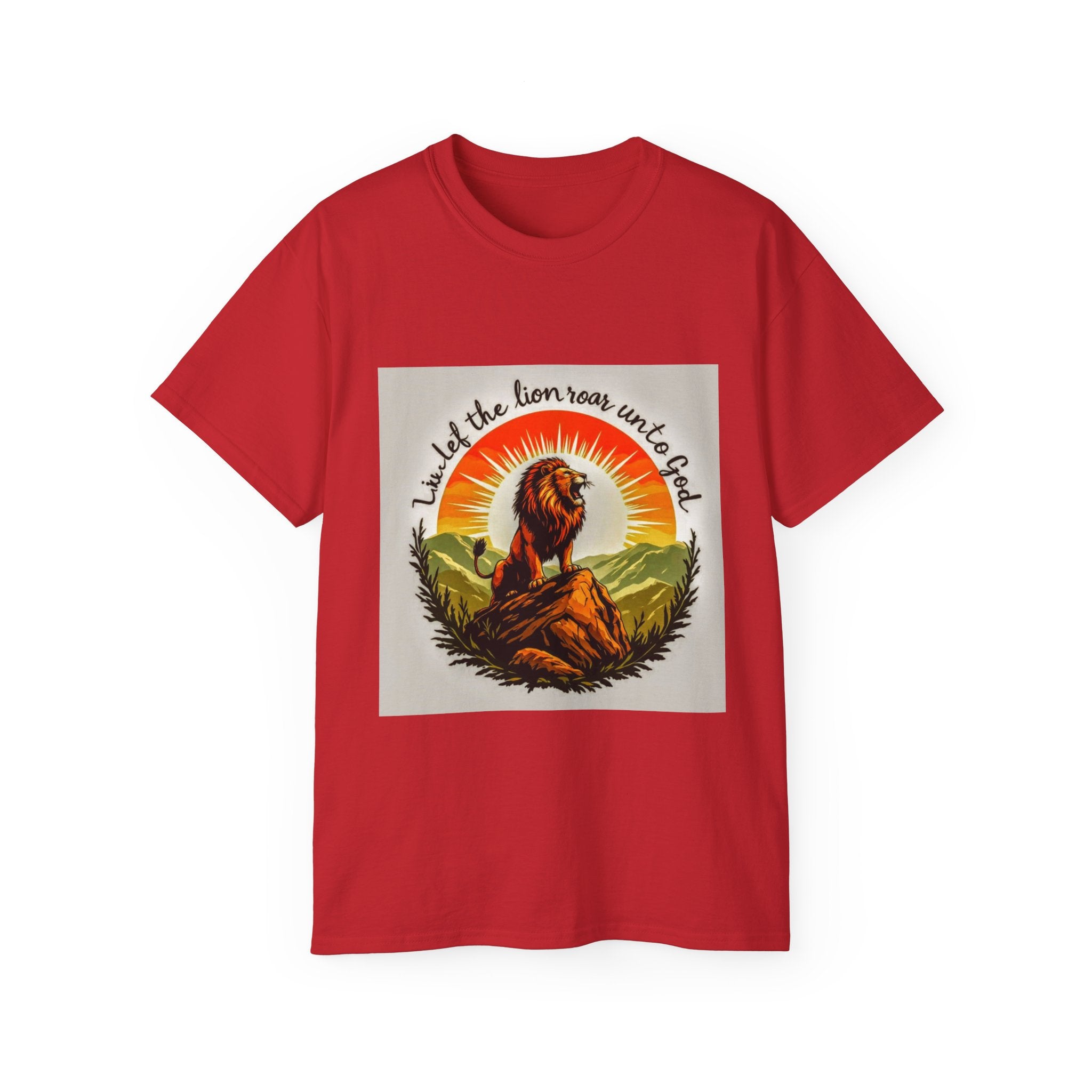 Inspired Lion Graphic Tee, Unisex Cotton Shirt, Boho Style, Nature Lover Gift, Spiritual Apparel, Casual Wear