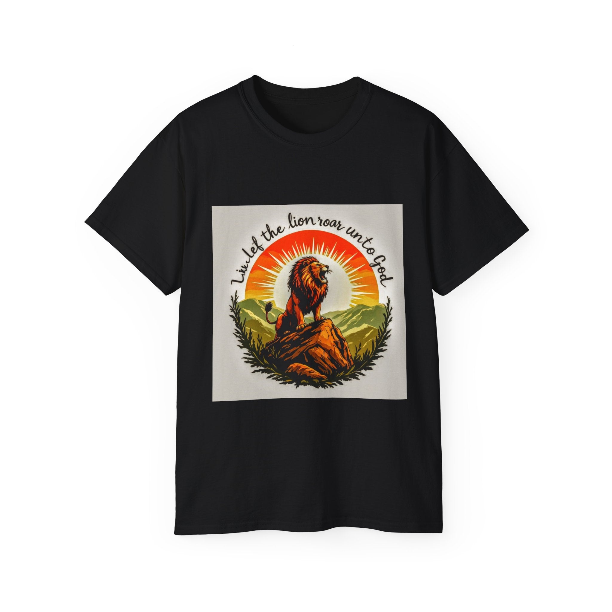 Inspired Lion Graphic Tee, Unisex Cotton Shirt, Boho Style, Nature Lover Gift, Spiritual Apparel, Casual Wear