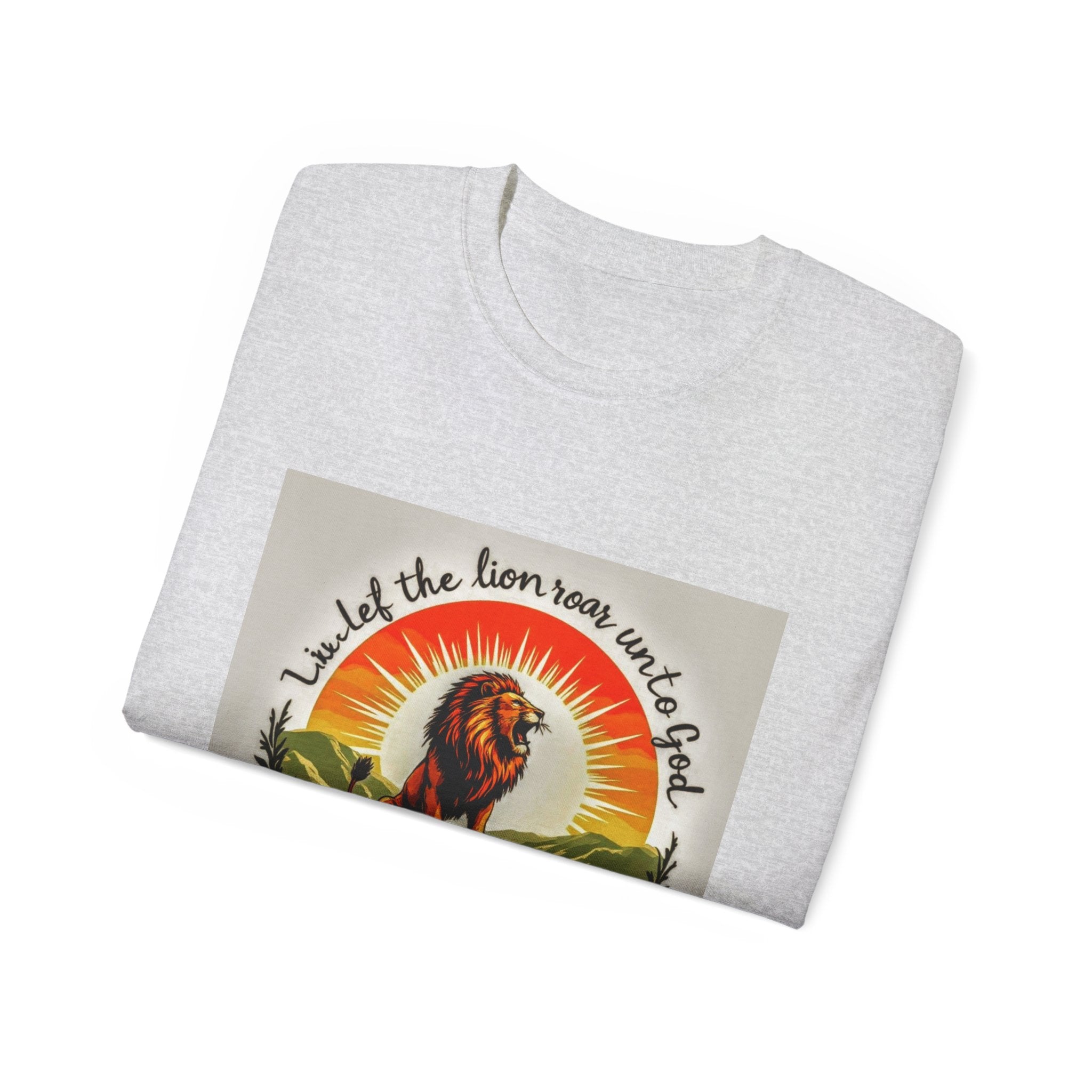 Inspired Lion Graphic Tee, Unisex Cotton Shirt, Boho Style, Nature Lover Gift, Spiritual Apparel, Casual Wear