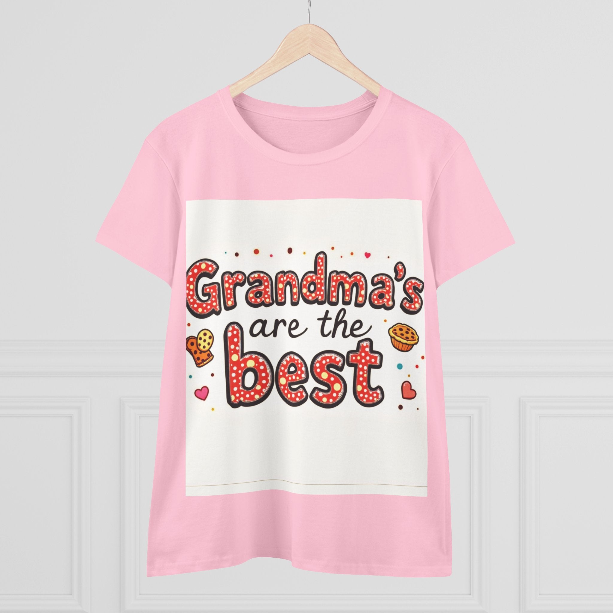 Grandma's Are The Best Cotton Tee | Gift for Grandmothers | Family Reunion Shirt | Fun Casual Wear | Heartfelt Gift