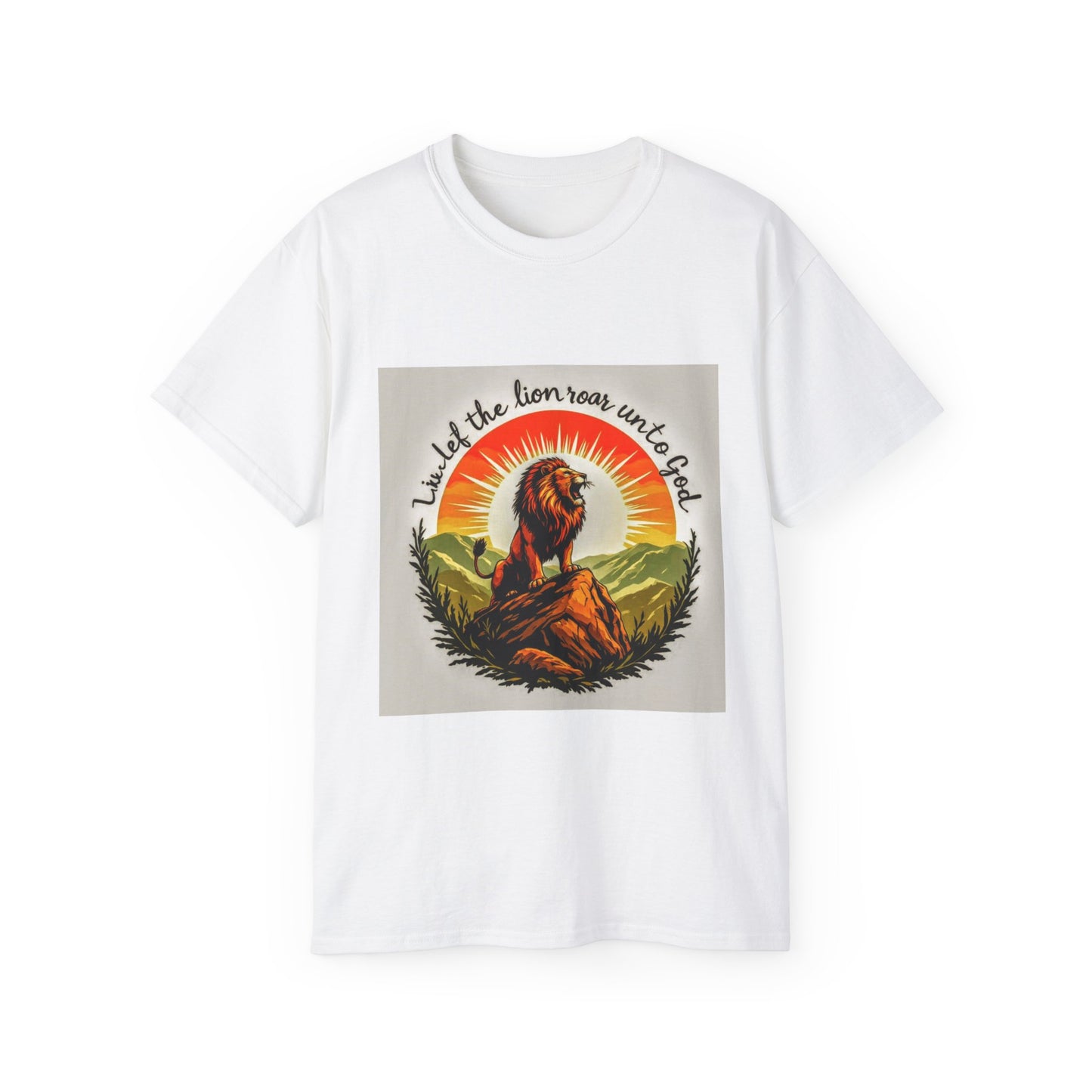 Inspired Lion Graphic Tee, Unisex Cotton Shirt, Boho Style, Nature Lover Gift, Spiritual Apparel, Casual Wear