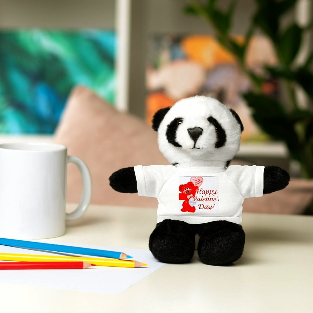 Valentine's Day Stuffed Teddy Bear - Adorable Plush Gift for Kids & Loved Ones