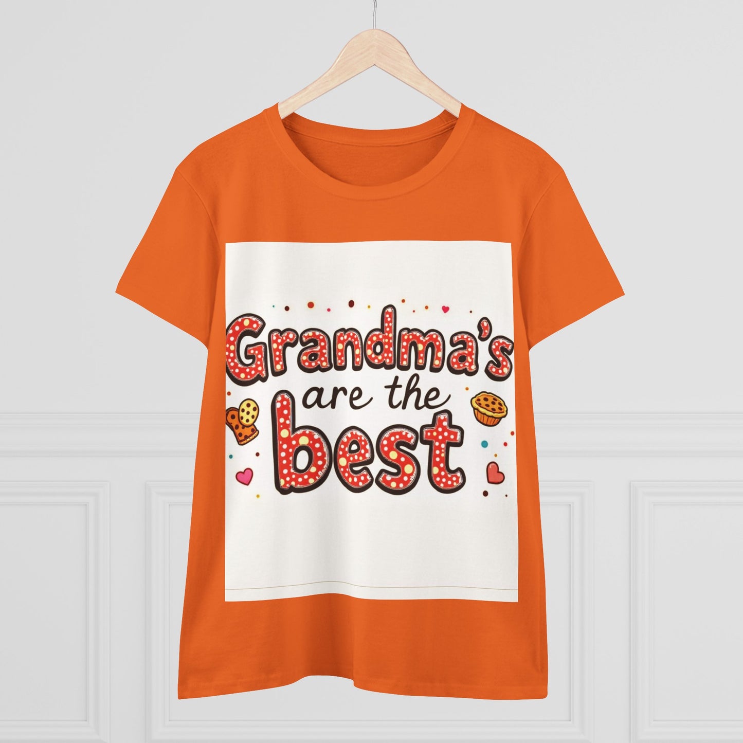 Grandma's Are The Best Cotton Tee | Gift for Grandmothers | Family Reunion Shirt | Fun Casual Wear | Heartfelt Gift