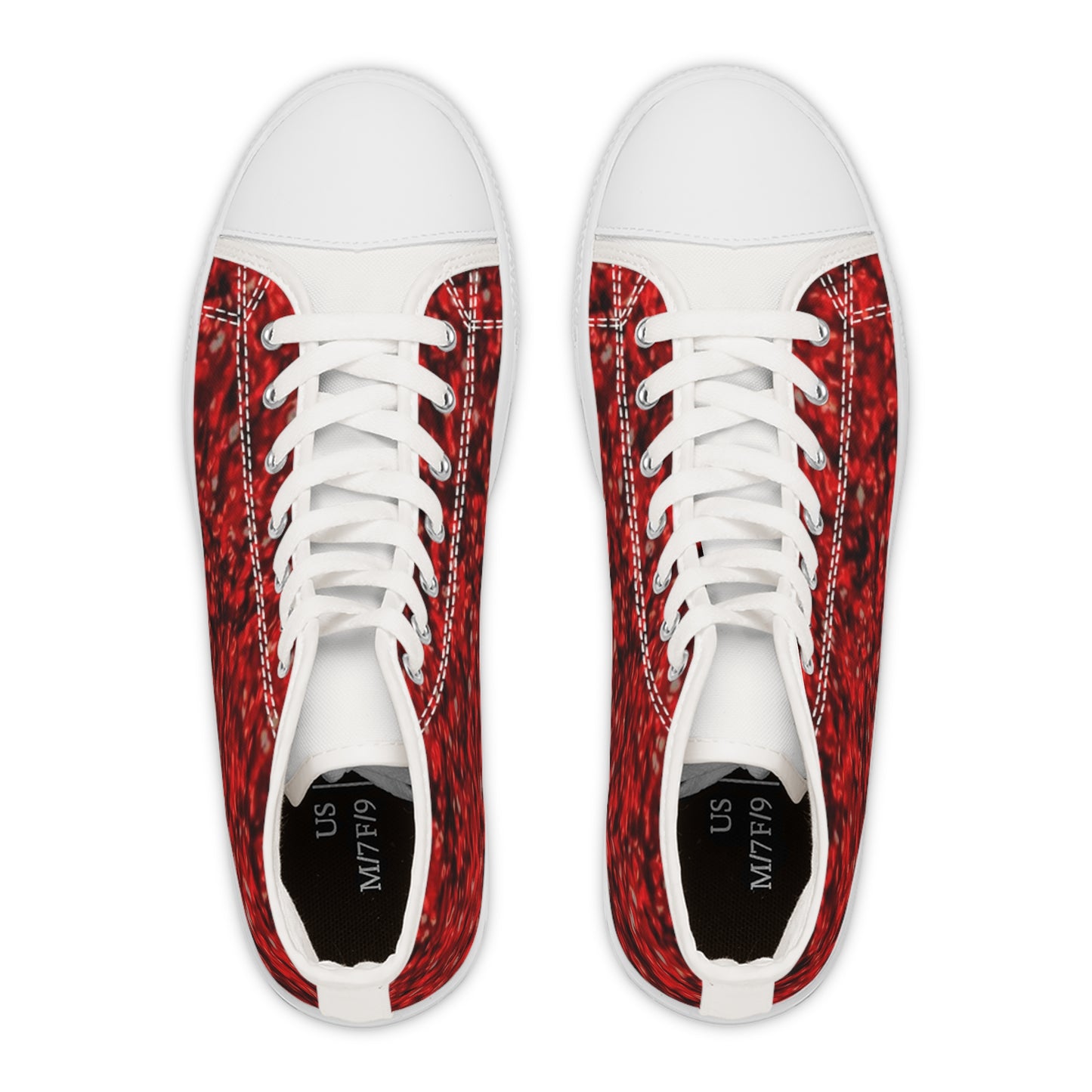 Bold Red High Top Sneakers for Women - Stylish Casual Footwear