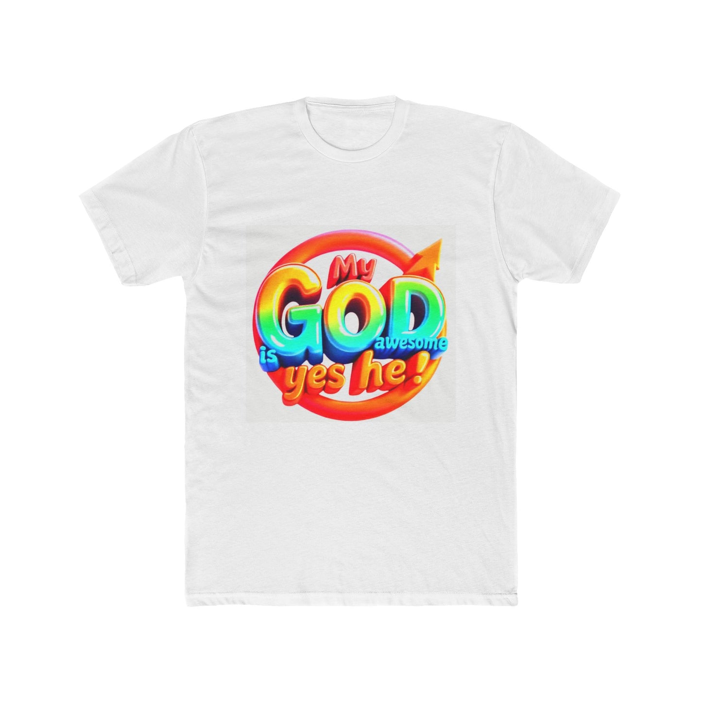 Colorful Faith-Inspired Unisex Cotton Crew Tee, Inspirational Shirt, Christian Apparel, Casual Wear, Gift for Believers