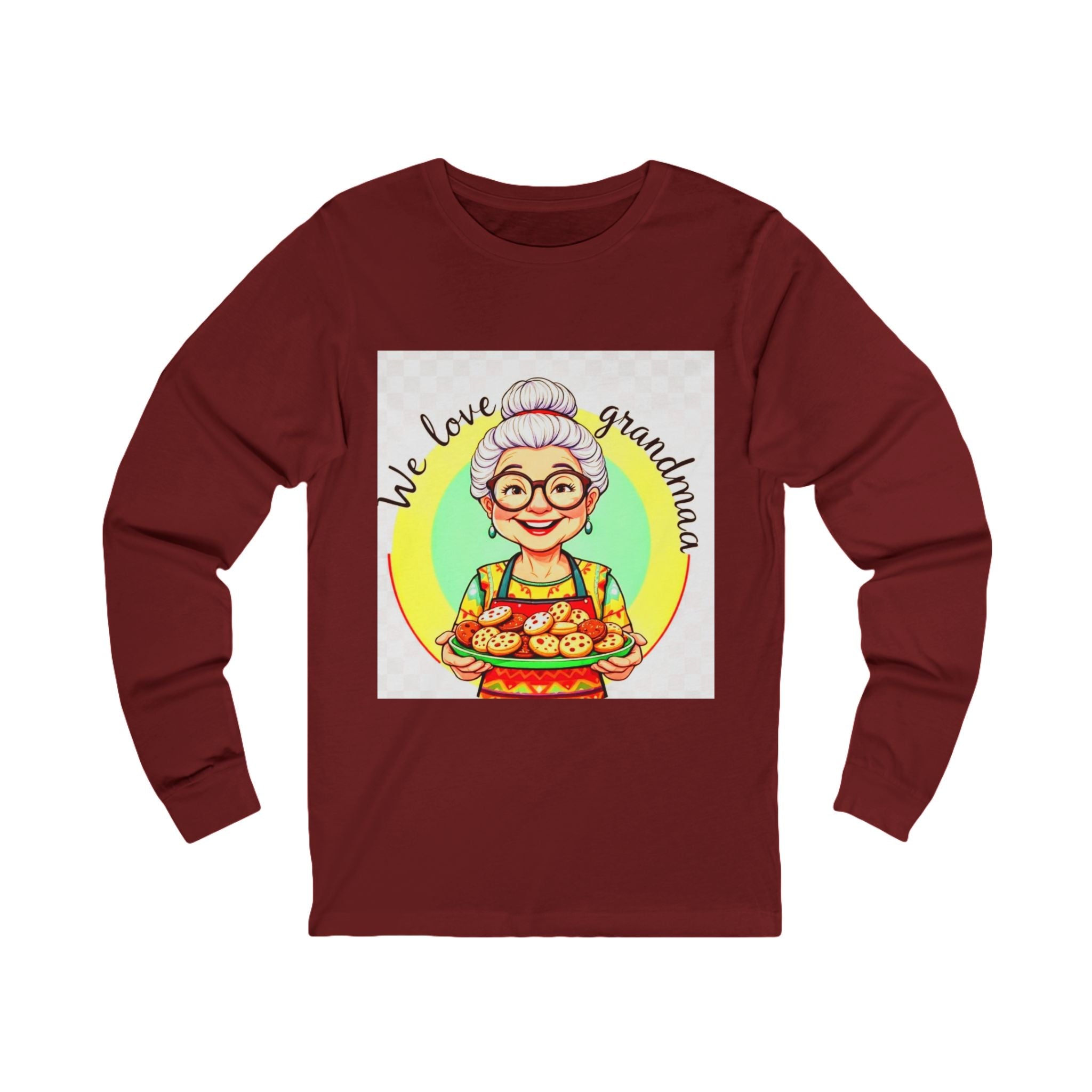 Grandma Love Long Sleeve Tee, Unisex T-Shirt, Gift for Grandma, Family Reunion Apparel, Cute Cooking Shirt, Mother's Day Gift