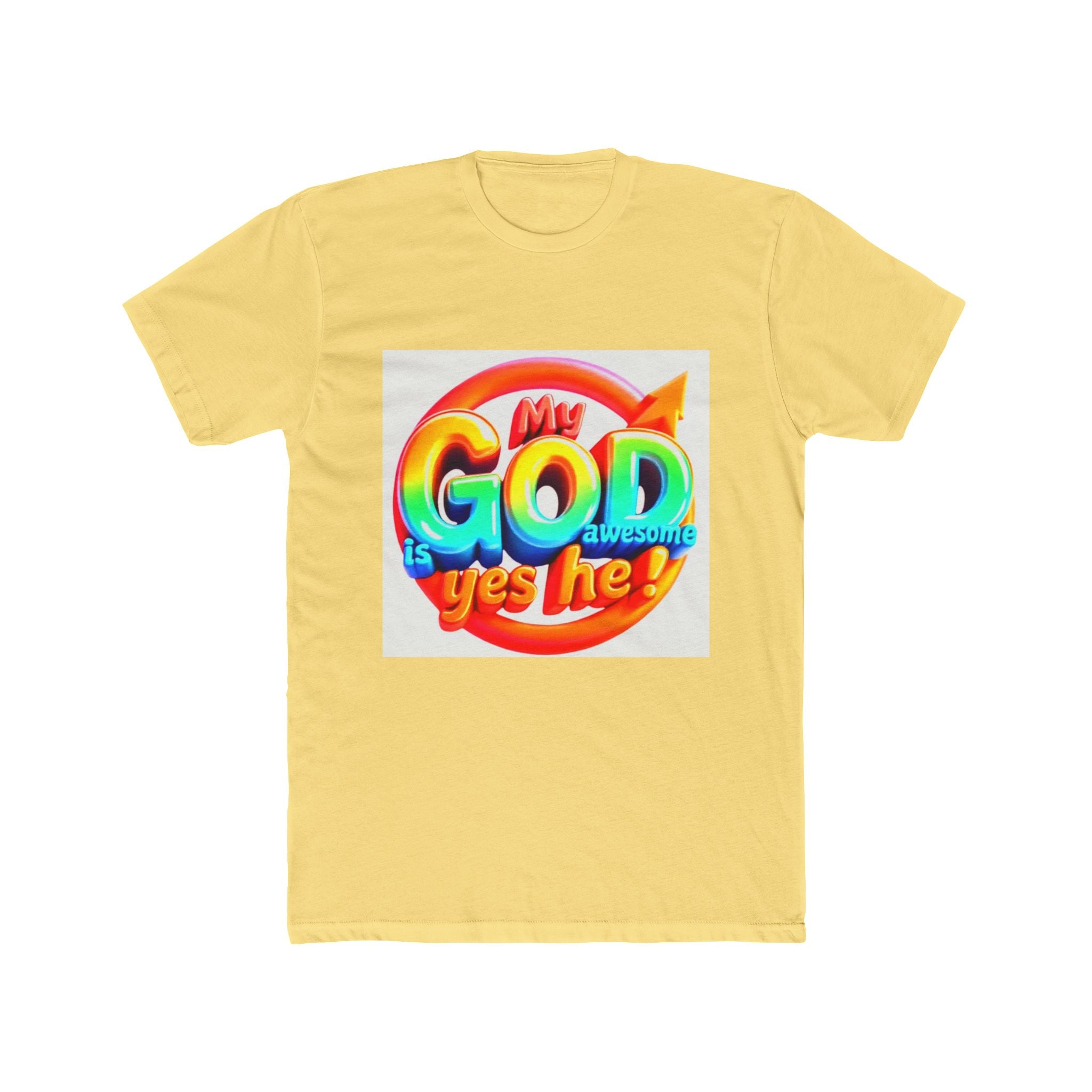 Colorful Faith-Inspired Unisex Cotton Crew Tee, Inspirational Shirt, Christian Apparel, Casual Wear, Gift for Believers