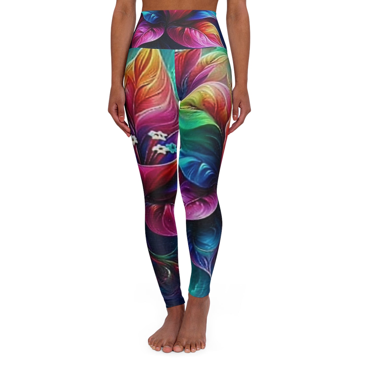 High Waisted Yoga Leggings (AOP)