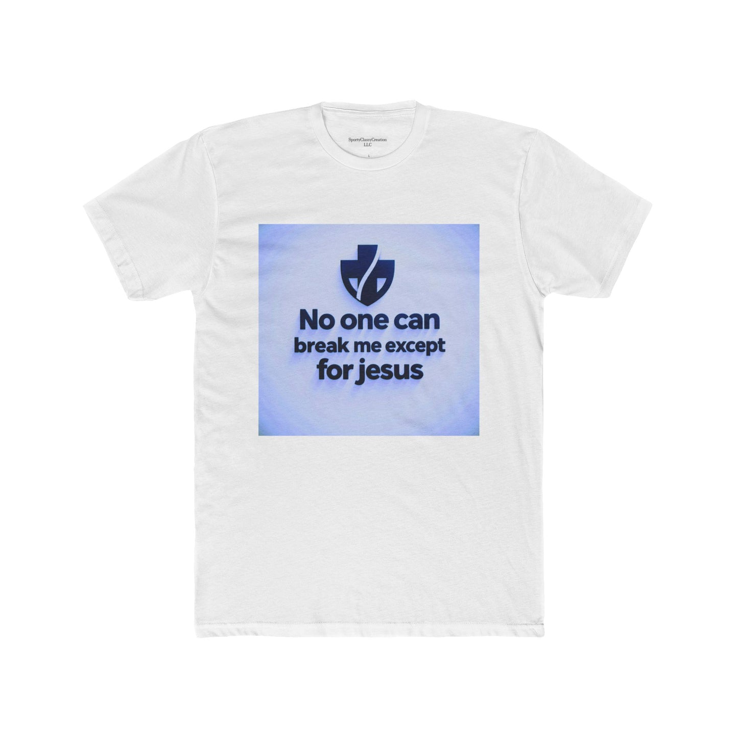Unisex Cotton Crew Tee: 'No One Can Break Me Except for Jesus' Inspirational Shirt, Faith-Based Gift, Casual Wear, Christian Apparel, [...]