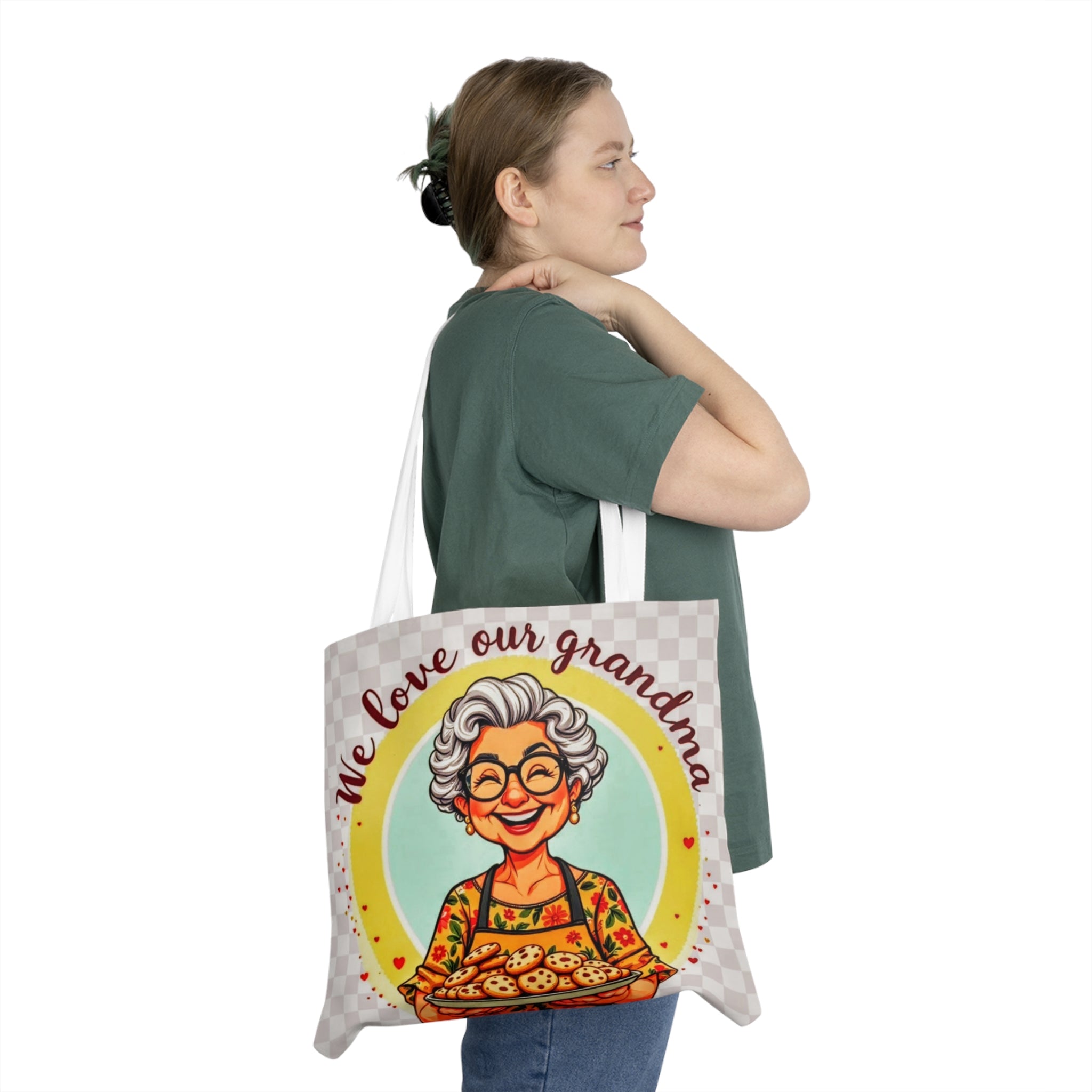 Personalized Grandma Shoulder Tote Bag | Gift for Grandma | Grocery Bag | Mom Bag | Eco-Friendly Tote | Fun Gift Idea