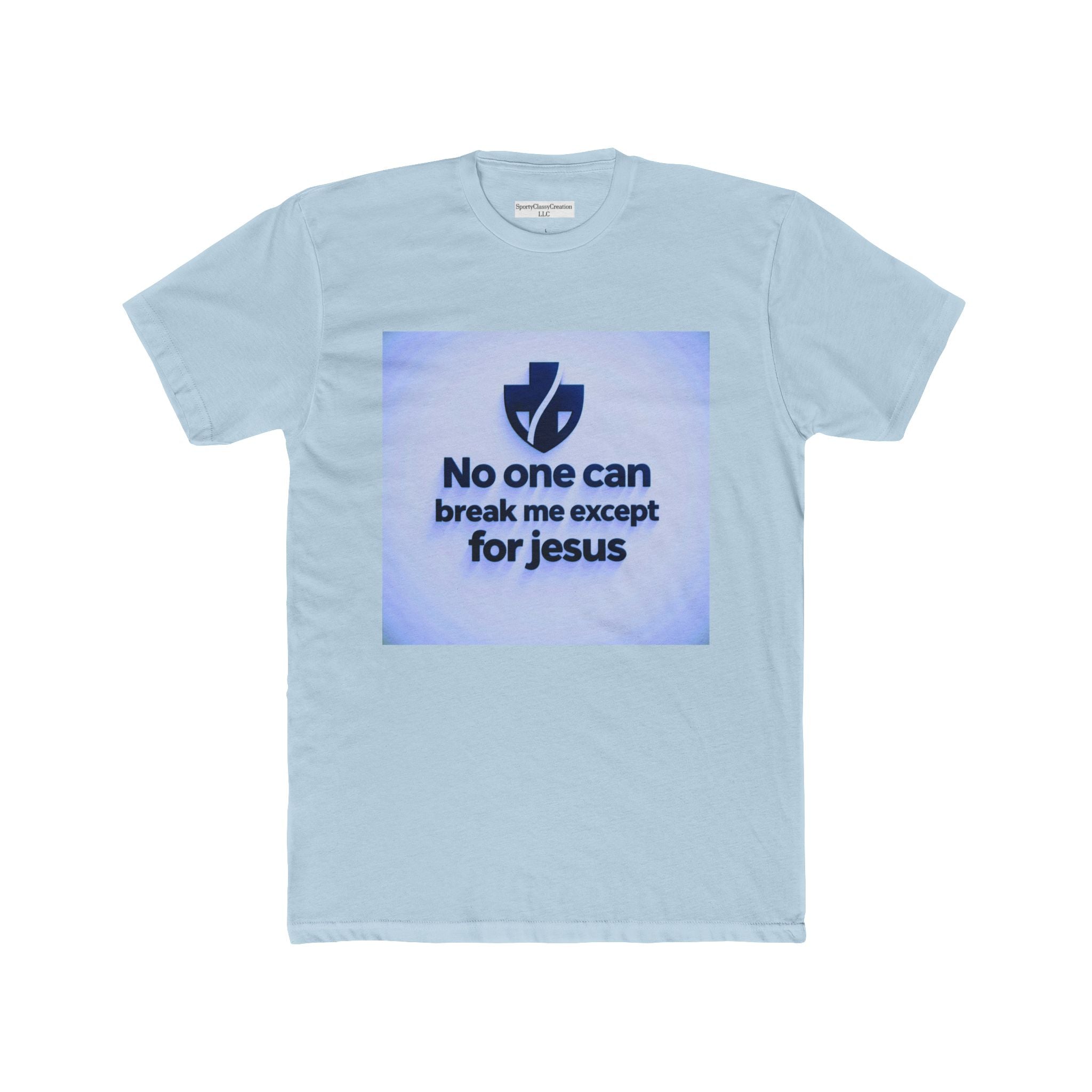 Unisex Cotton Crew Tee: 'No One Can Break Me Except for Jesus' Inspirational Shirt, Faith-Based Gift, Casual Wear, Christian Apparel, [...]