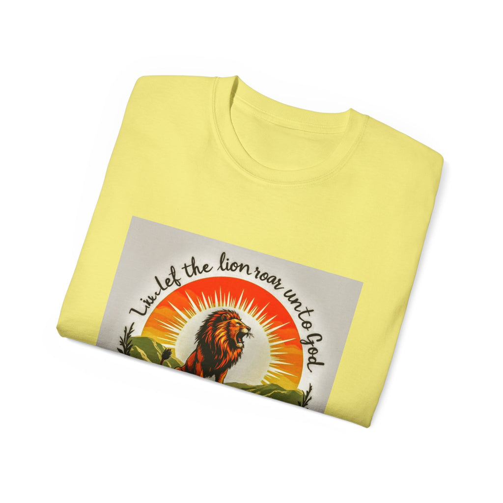 Inspired Lion Graphic Tee, Unisex Cotton Shirt, Boho Style, Nature Lover Gift, Spiritual Apparel, Casual Wear