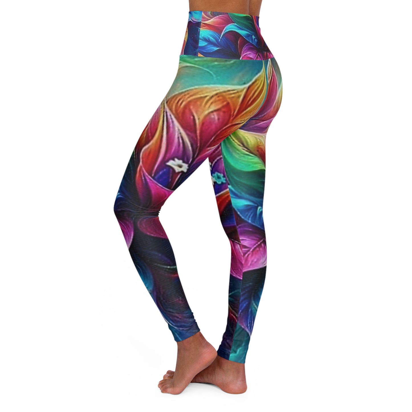 High Waisted Yoga Leggings (AOP)