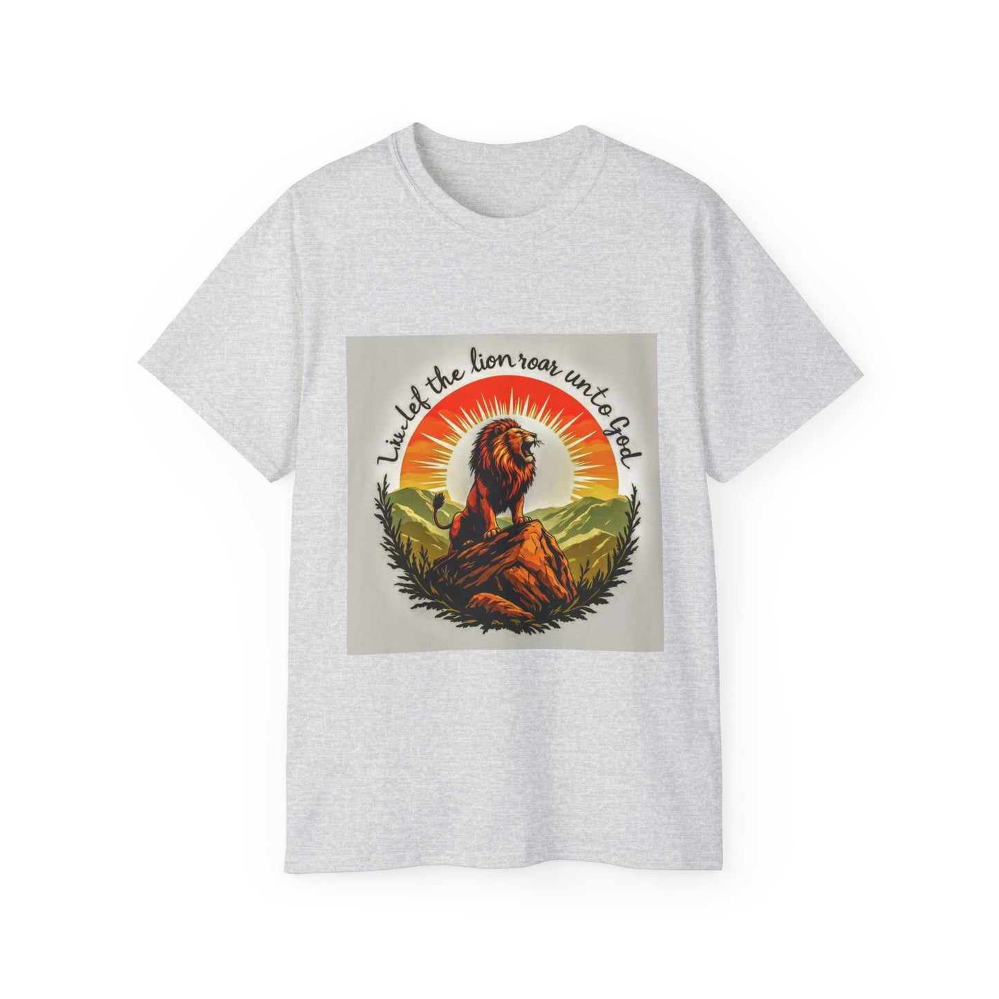 Inspired Lion Graphic Tee, Unisex Cotton Shirt, Boho Style, Nature Lover Gift, Spiritual Apparel, Casual Wear