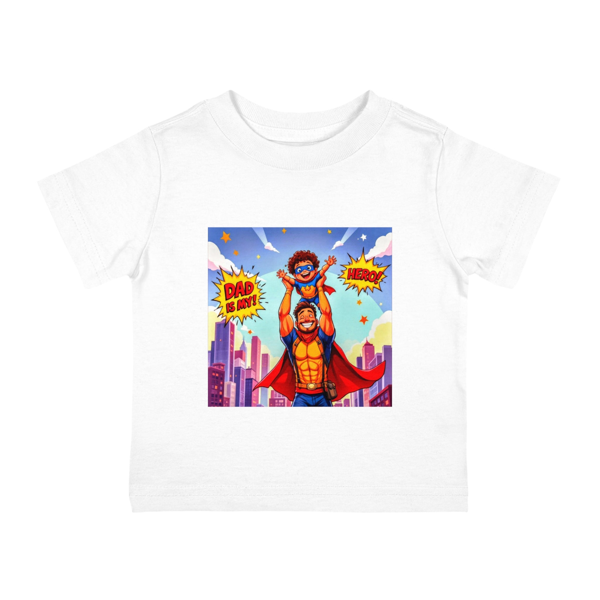 Superhero Dad & Baby Tee, Cute Infant Shirt, Father’s Day Gift, Baby Shower Gift, Family Matching Outfits, Toddler Superhero Tee
