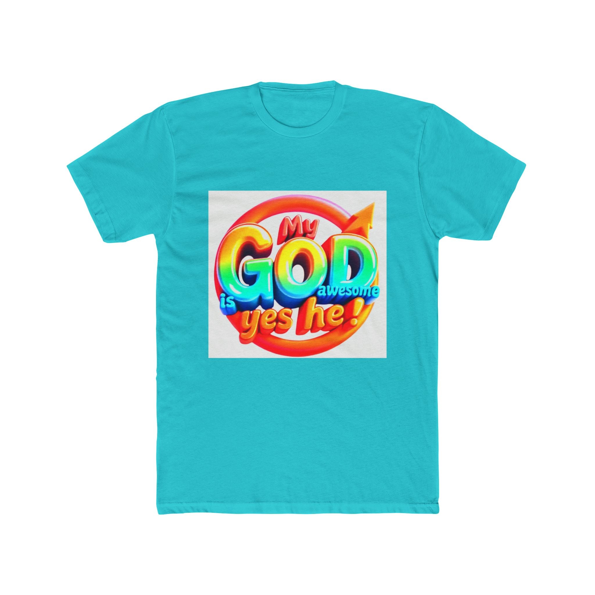 Colorful Faith-Inspired Unisex Cotton Crew Tee, Inspirational Shirt, Christian Apparel, Casual Wear, Gift for Believers