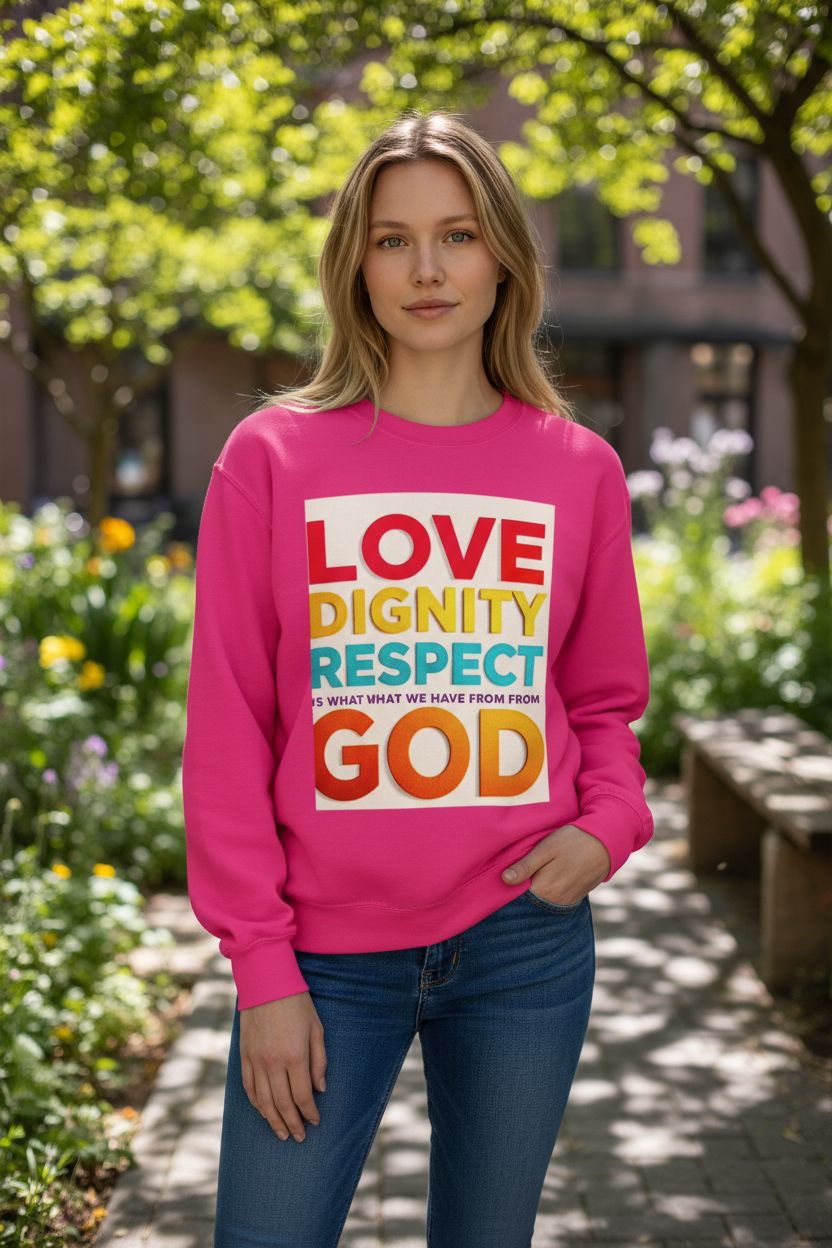 Colorful Inspirational Crewneck Sweatshirt, Motivational Gift, Unisex Crew Neck Top, Cozy Apparel, Spiritual Wear, Everyday Comfort