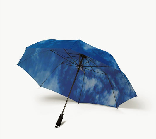 Umbrella Blue Sky Semi-Automatic Foldable Umbrella