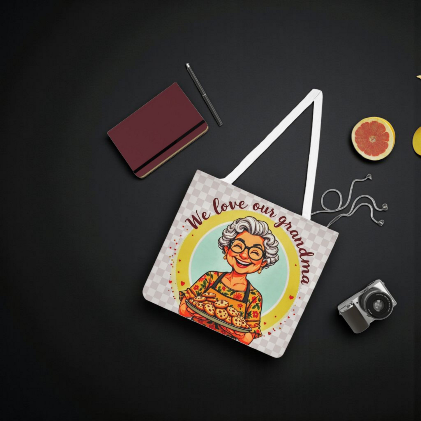 Personalized Grandma Shoulder Tote Bag | Gift for Grandma | Grocery Bag | Mom Bag | Eco-Friendly Tote | Fun Gift Idea