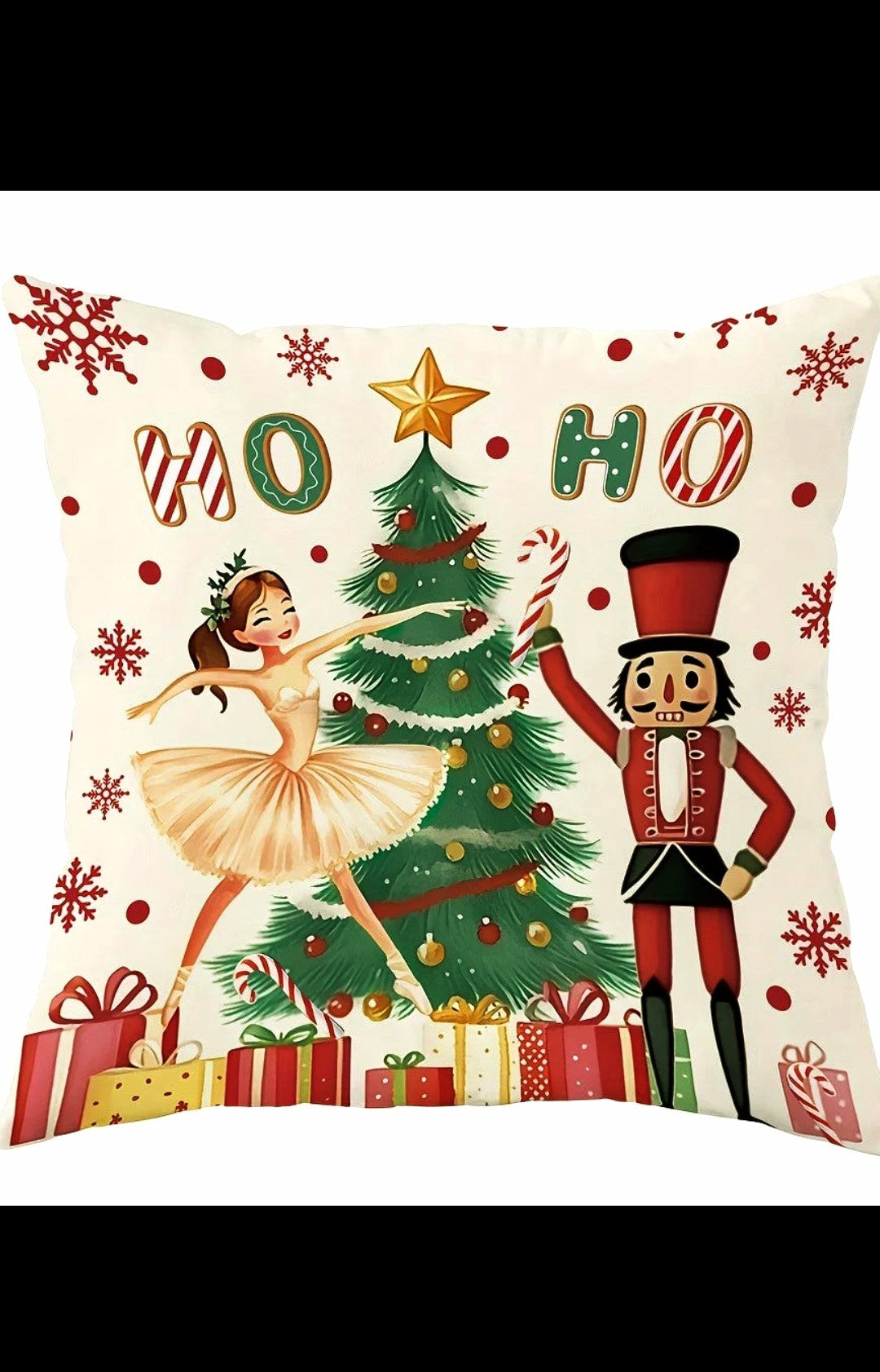 Christmas Magic: Festive Nutcracker, Gingerbread, and Ornament-Printed Pillowcases sofas, bedroom pillow covers, holiday gifts